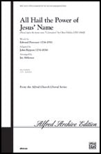 All Hail the Power of Jesus Name SATB choral sheet music cover